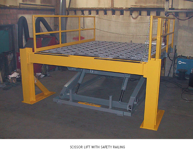 Scissor Lift with Safety Railing