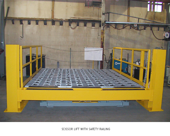 Scissor Lift with Safety Railing